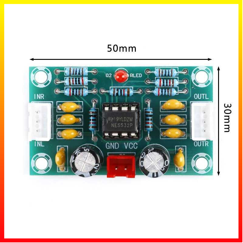 Mini Preamp Amp Modul Amplifier Dual Channel NE5532 Preamplifier Papan Nada Lebar 5 Kali Tegangan 12-30V Your Cee XH-A902 - 7RSK9OXX