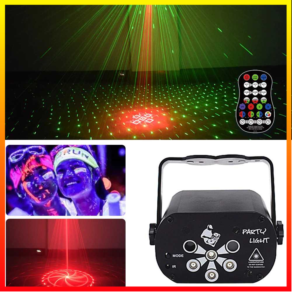 Lampu Disco LED RGB Stand Light Proyektor Laser LED Tenaga USB Recharge DJ 120 Patterns Youe Shone - 7RLL80BK