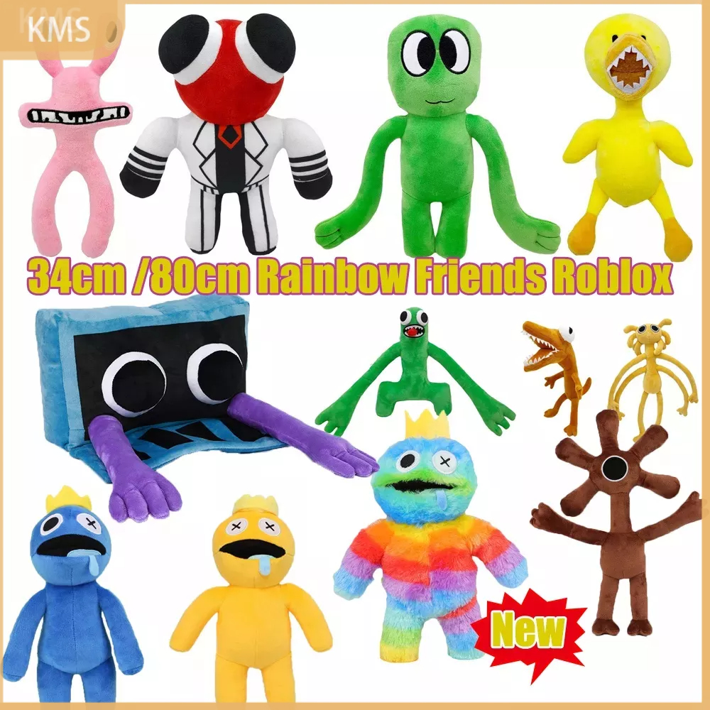 (Hote Sale) Mainan Boneka Plush Roblox Warna Pelangi Ukuran 34cm Untuk Hadiah Natal / Ulang Tahun Anak