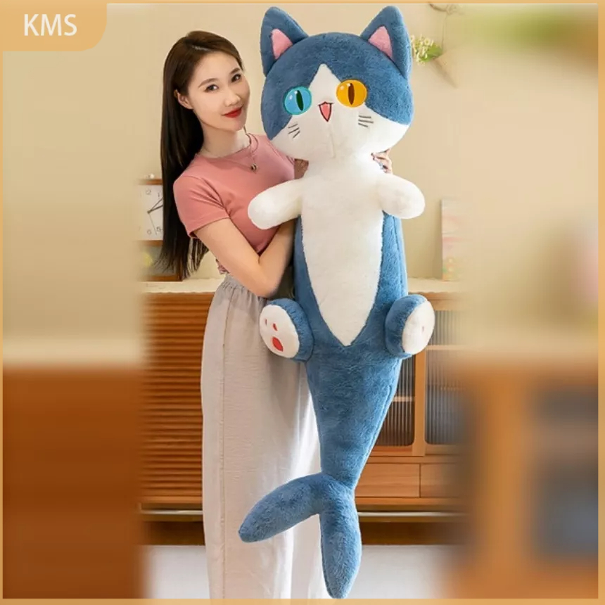 Mainan Boneka Stuffed Plush Kartun Kucing / Hiu Ukuran 50cm / 90cm Untuk Hadiah Ulang Tahun