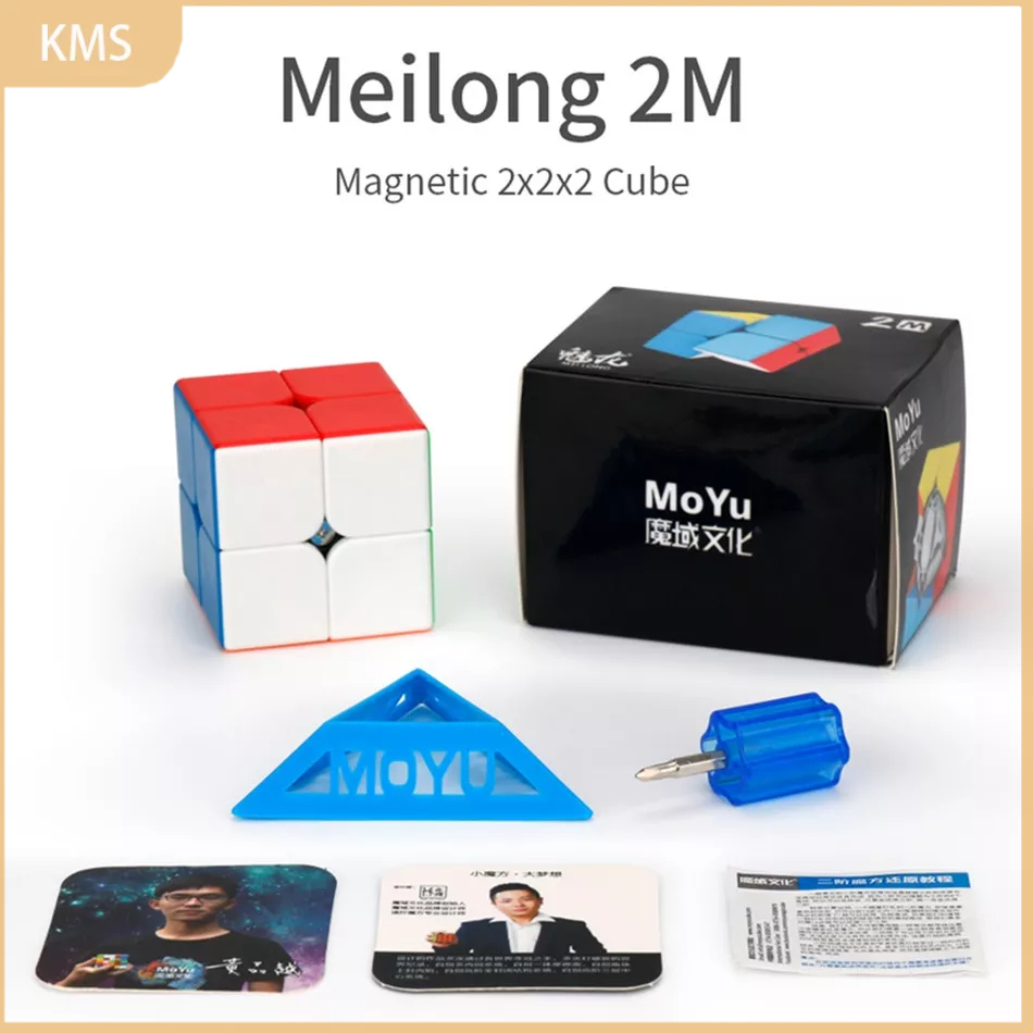 (KMS) Moyu Meilong Mainan Puzzle Rubik 2X2 Bahan Serat Karbon Untuk Profesional
