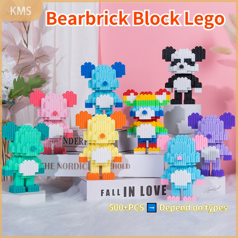 Bearbrick Mainan Balok Bangunsusun Model Lego Bentuk Beruang Untuk Hadiah Ulang Tahun Anak