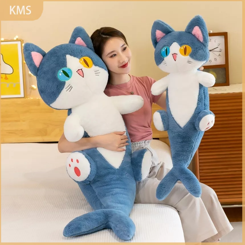 Mainan Boneka Stuffed Plush Kartun Kucing / Hiu Ukuran 50cm / 90cm Untuk Hadiah Ulang Tahun