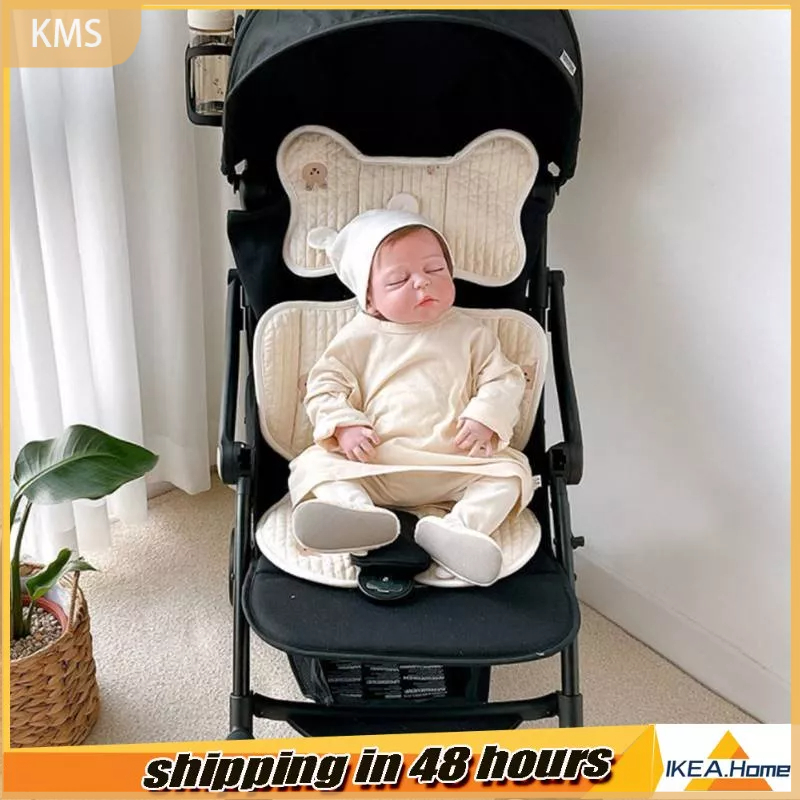 Bantalan Kursi Mobil Stroller Bayi Portabel Bahan Katun Tebal Menyerap Keringat Breathable Gaya Korea