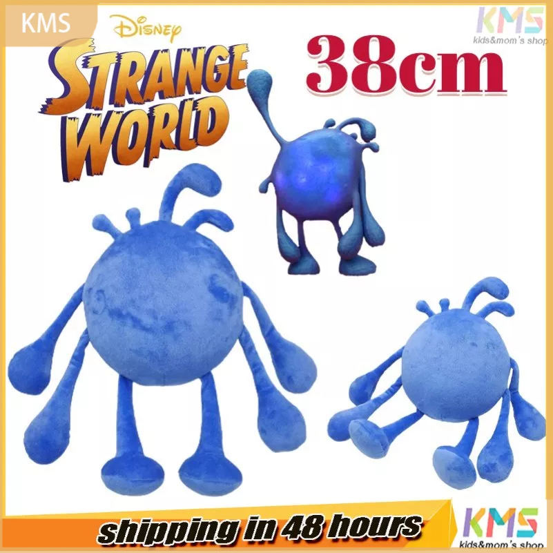 Boneka Plush Karakter Kartun Animasi Strange World Monster Biru Ukuran 38cm Untuk Hadiah Natal Anak