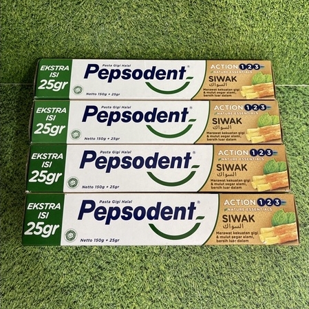 PEPSODENT Pasta Gigi Compelete 8 Siwak Anticavity and Fresh Halal Natural 150+25G