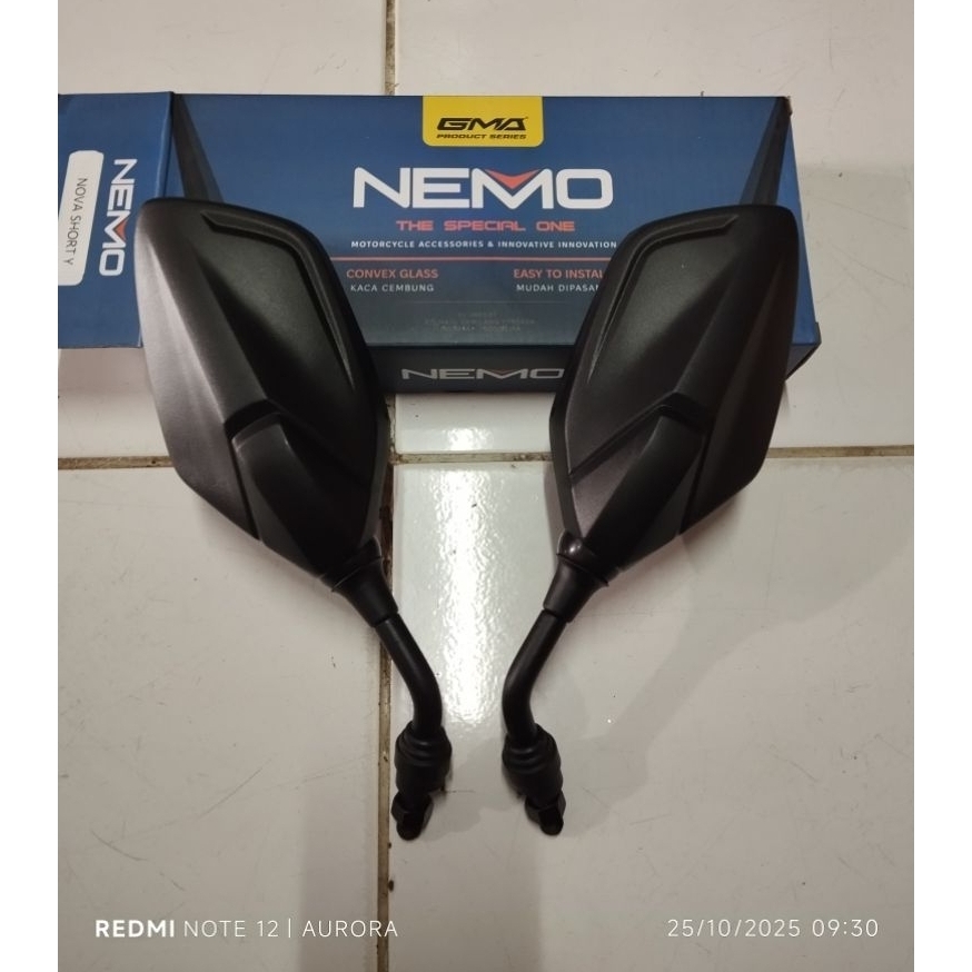 Spion tangkai pendek vario 160 gen2 drat yamaha/honda kaca cembung nemo