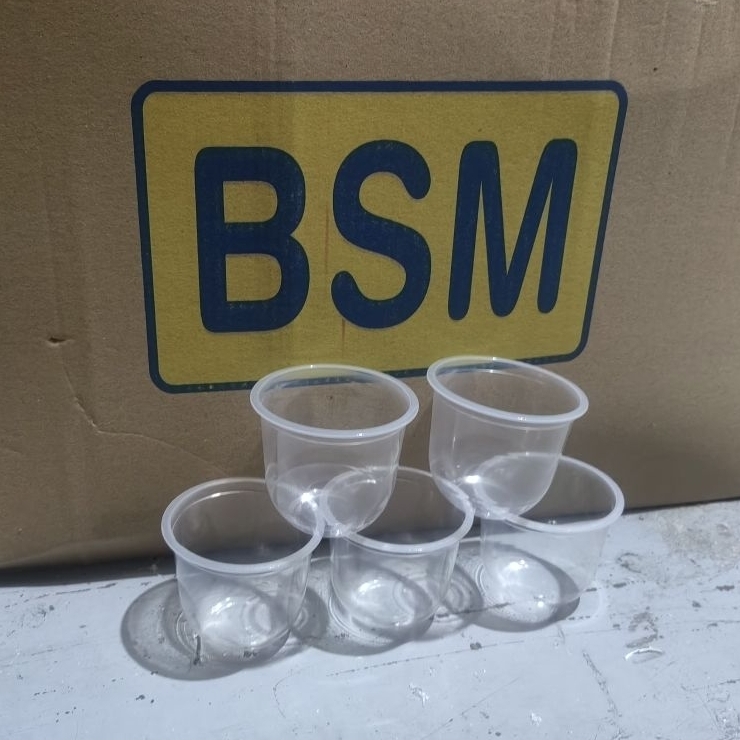 isi 50pcs Cup Gelas Plastik 10oz Oval MERK BSM / Cup Gelas Plastik Oval 300ml