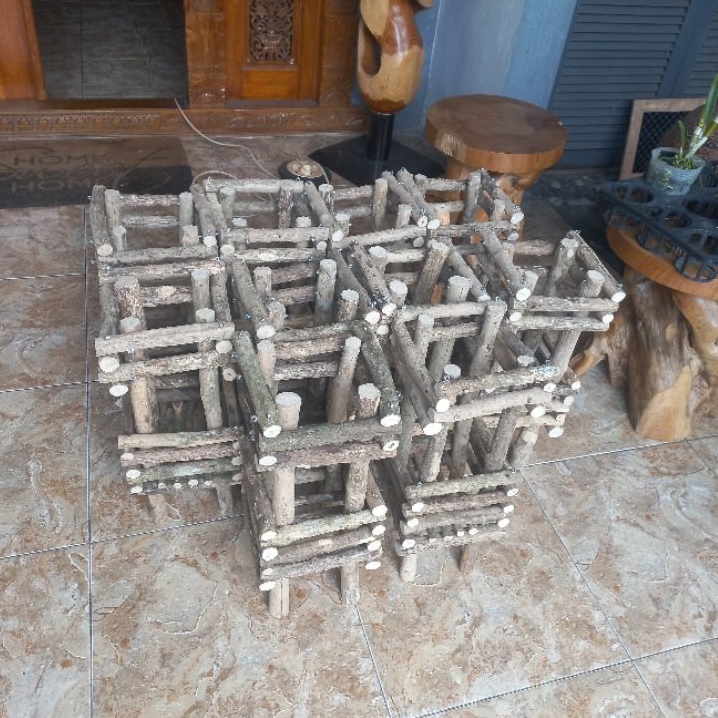 pot kayu kopi anggrek tinggi 50x20x20