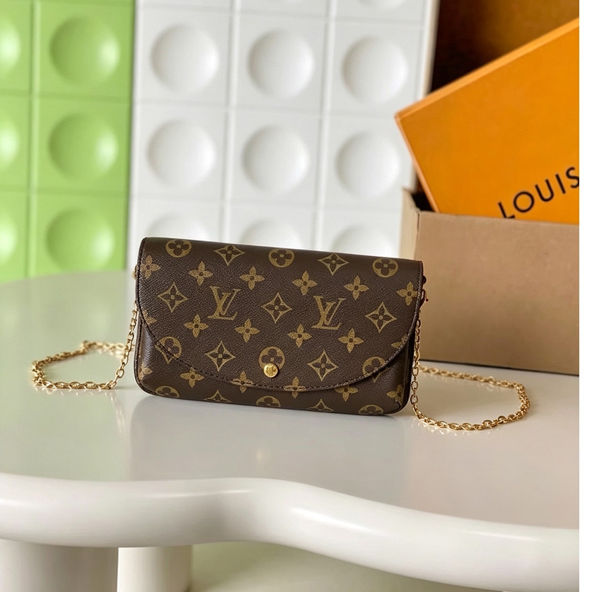 [ Pre-Order ] LV M27242 Monogram Flap Wallet-style Crossbody Bag, Luxury Daily Small Women's Handbag