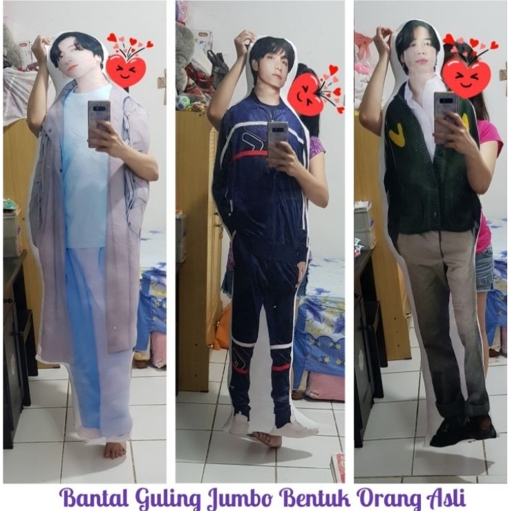 SARUNG KARAKTER/ AKSESORIS KPOP Bantal Guling Jumbo Custom/Guling Jumbo BTS/Guling Custom Foto Bebas