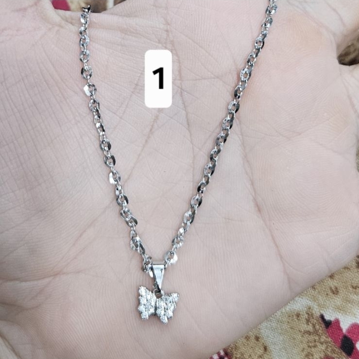 Kalung Anak Stainless Steel Titanium Silver