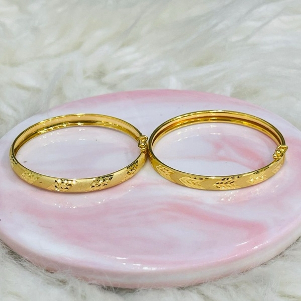 gelang bangle laser bangkok baby cantik simple emas asli kadar 700