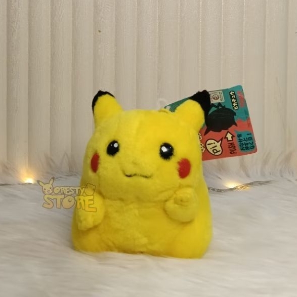 Boneka Pokemon Squeaky Pikachu Vintage - Tomy