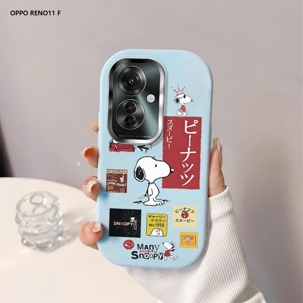 Softcase Untuk OPPO Reno11 F Reno13 F Reno11 Pro Anime Snoopy Back Cover Case Soft Original Liquid S
