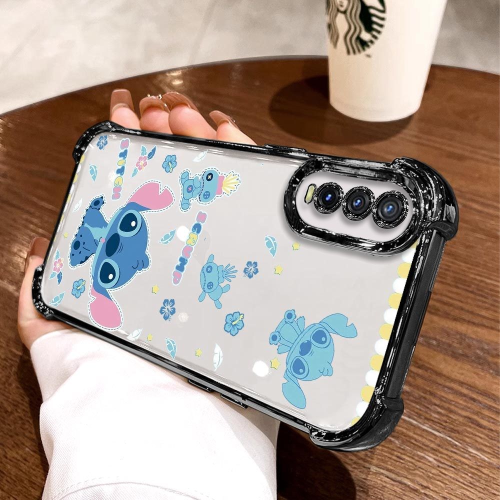 Untuk Vivo Y20 Y20S Y20T Y20a Y12a Y12S 2021 Fashion Cartoon Stitch Phone Case Transparent Clear Pla