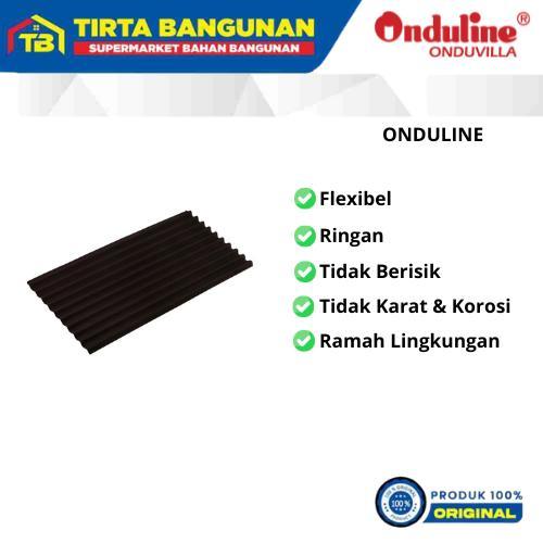 Onduline Atap / Genteng Ringan Dan Flexibel Bahan Aspal 200 X 95 X 0.3 Cm Kayu Baja Terlaris
