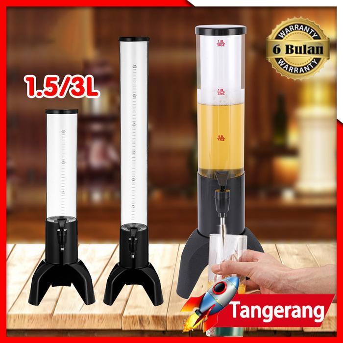 1,5/3L Beer Tower Dispenser Tower Bir Beer Juice Water Dispenser Tower
