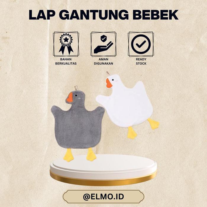 Lap Tangan Gantung / Handuk Tangan Dapur Motif Bebek Ukuran Besar Kain Lap Serbet Microfiber