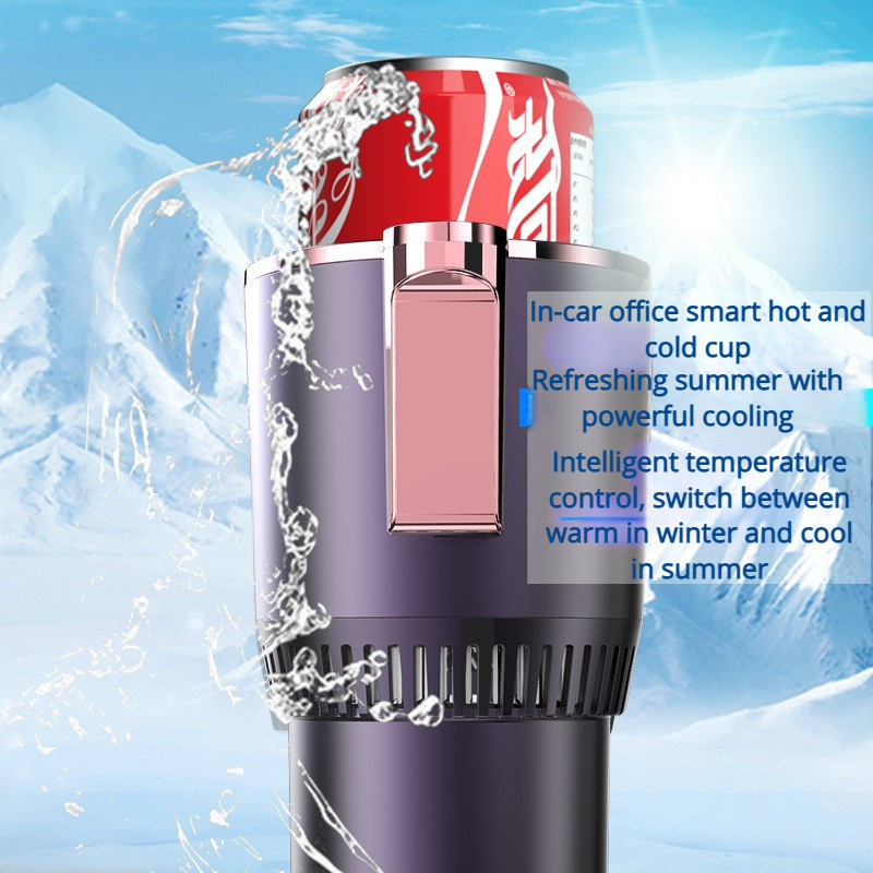 Smart 2In1 Car Heating Cooling Cup Vehicle-Mounted Hot And Cold Cup Rapid Cooling Cup Ice-Keeping