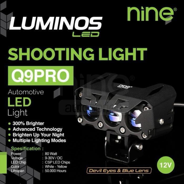 Lampu Led Tembak Sorot Ori Luminos Q9S Laser Blue Lens