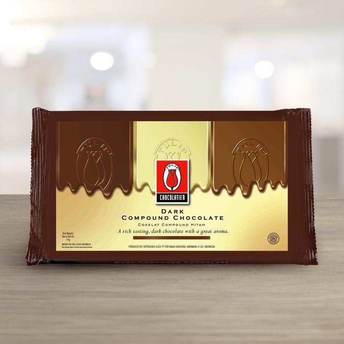 Promo Tulip Dark/Milk Chocolate Compound/Coklat Compound Batang 1 Kg
