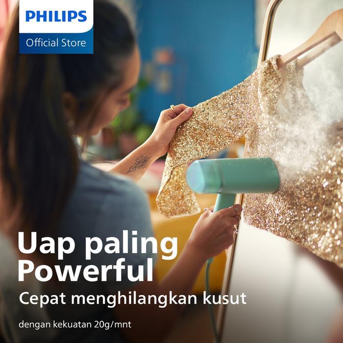 Philips Setrika Uap Handheld STH3010/70 Hijau - Setrika Uap Portable Dapat Dilipat, Setrika Uap