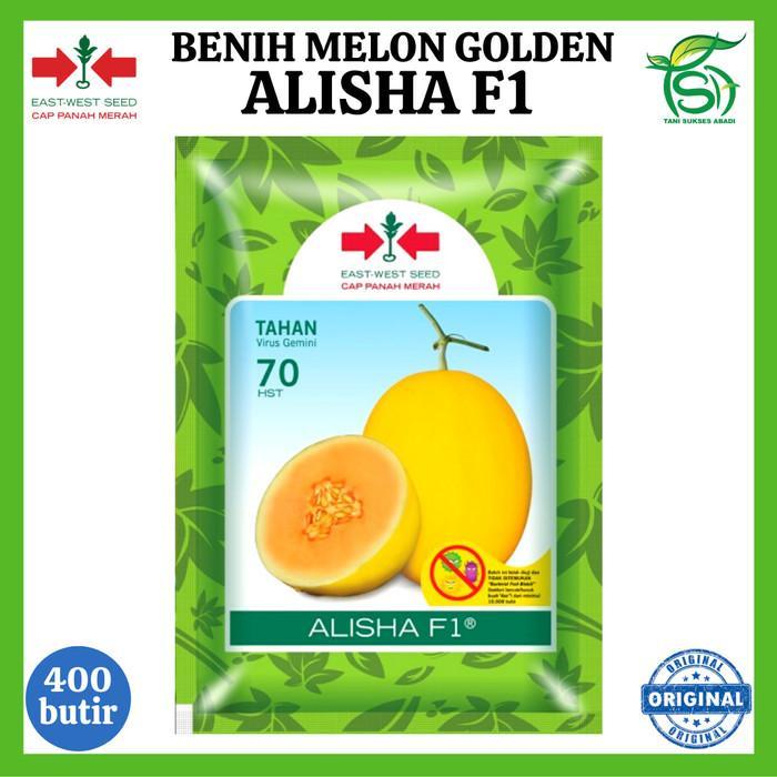 Thebest- Benih Melon Golden ALISHA F1 400 Butir - Bibit Cap Panah Merah