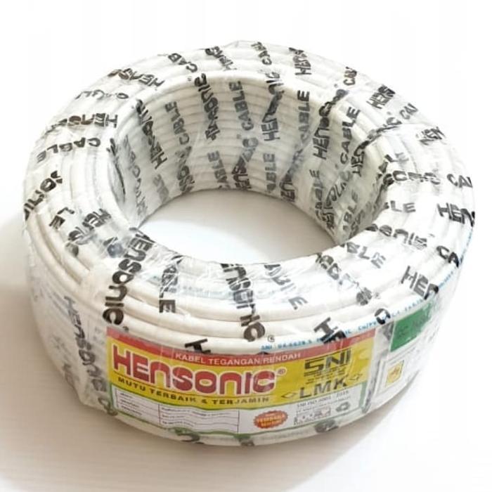Hensonic Kabel Nym Hy 2X0,75 50M Putih / Serabut Pvc Putih Sni Lmk