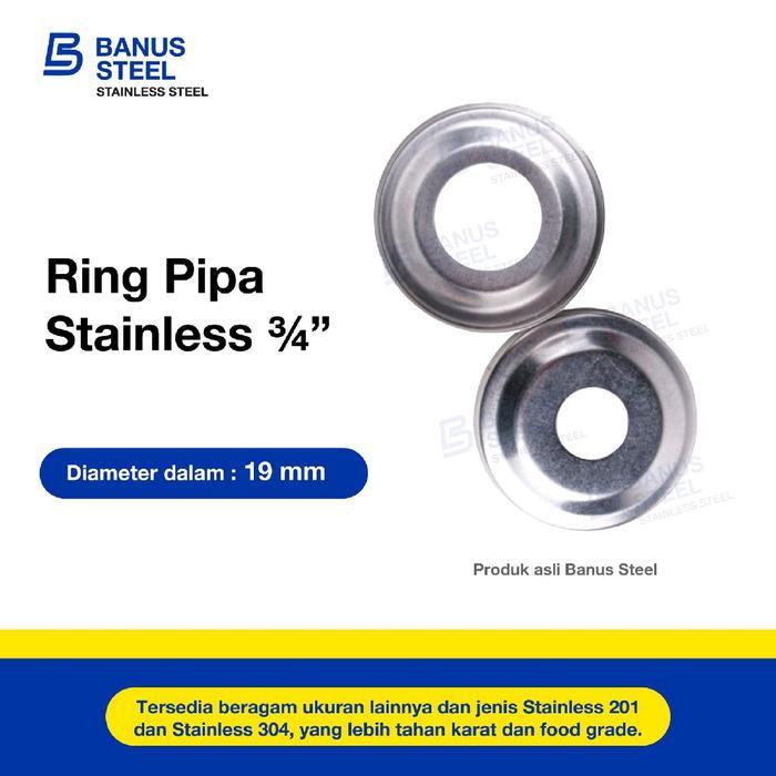 SALE Ring pipa bulat stainless 3/4" inch TERMURAH