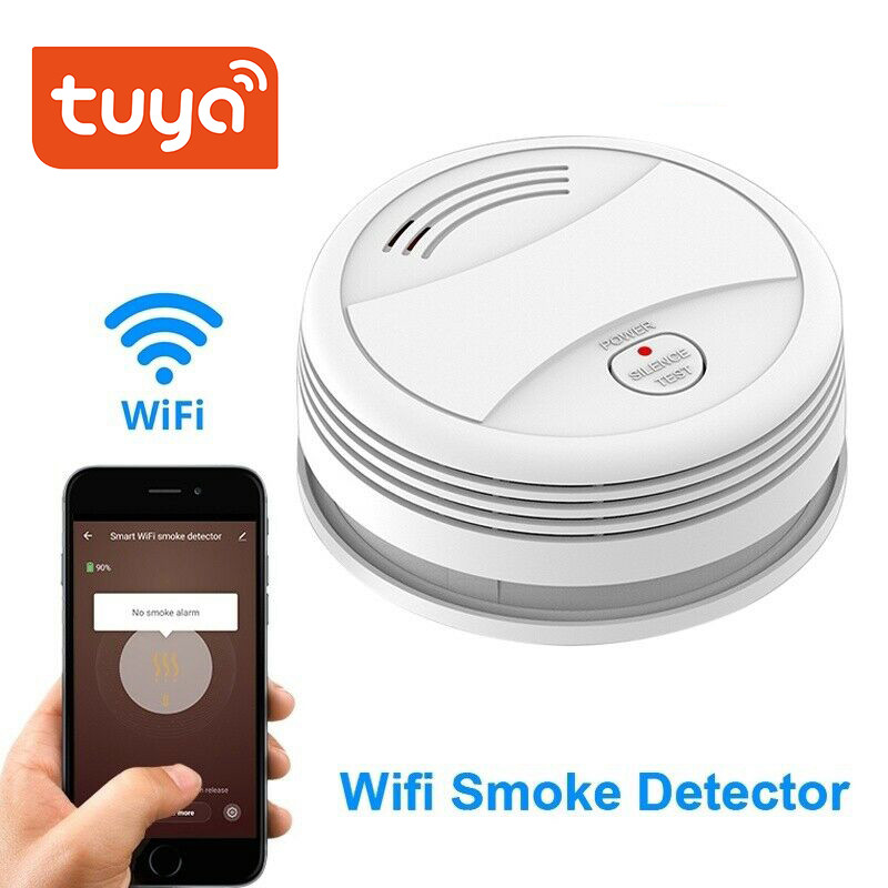 Tuya Smart Wifi Smoke Detector Sensor 80DB Alarm Fire Smoke Detector Wifi Fire Protection Home
