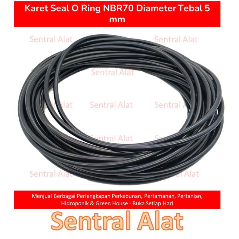 "New" Karet Seal O Ring NBR70 Diameter Tebal 5 mm, OD : 20 22 25 28 30 40 45 50 55 60 70 75 80 85 90