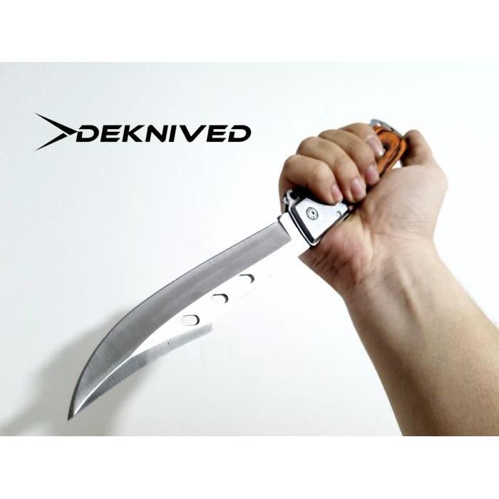 Pisau Lipat Survival Outdoor Besar Usa Stainless Steel " Deknived "