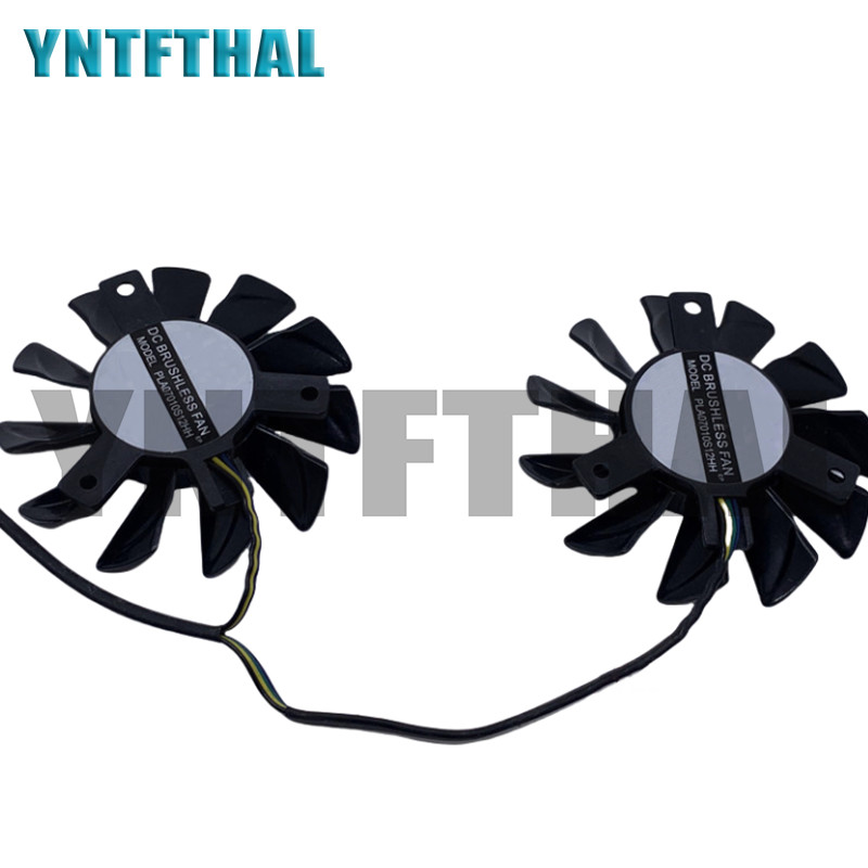 PLA07010S12HH DC12V0.50A 65MM 4 Wires MSI R5770 N450GTS A Pair Cooling Fan NEW