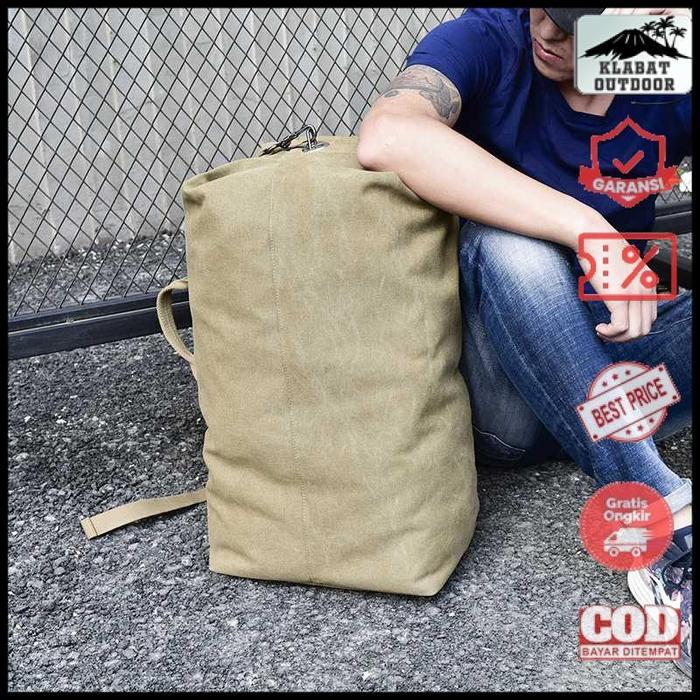Tas Ransel Pria Tas Ransel Kanvas Gunung Pria Outdoor Polos Army Military Tas Tactical
