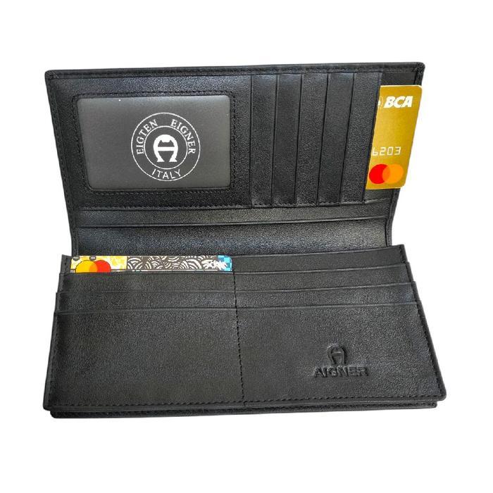 Dompet Minimalis Eigten Aigner Terbaru Dompet Panjang Pria Dan Wanita Kulit Asli Original Import /