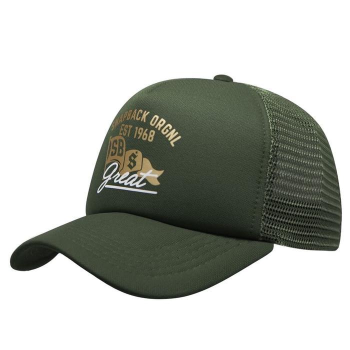 Topi Baseball Pria Topi Trucker Dewasa Hijau Army Ori Snapback Original Great