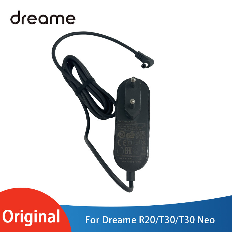 Power Adapter with EU plug for Dreame Wireless Hand Held Vacuum Cleaner Dreame R20/T30/T30 Neo