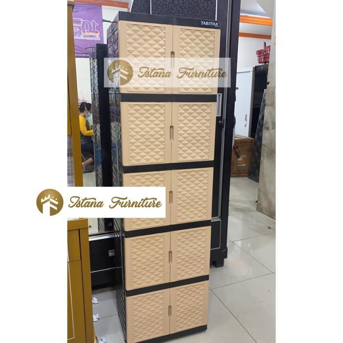 Murah Lemari Plastik / Lemari Pakaian / Rak Plastik 5 Susun 10 Pintu