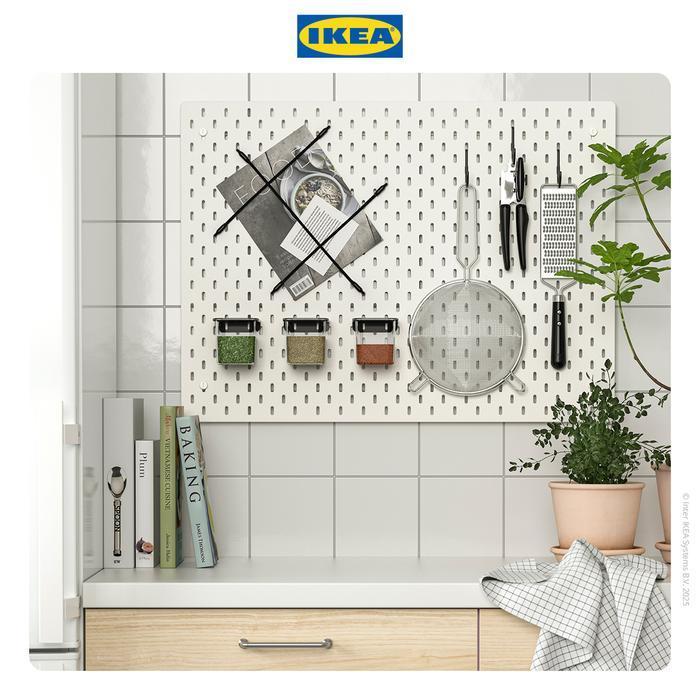 IKEA SKADIS Papan Berlubang Pegboard Putih 56x76 cm