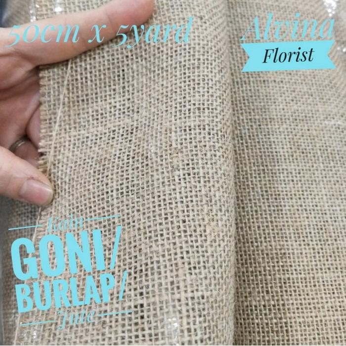 Alvina Florist Kain Goni Roll 50cm x 5 Yard Kualitas Bagus Bahan Halus Cocok untuk Proyek DIY Warna