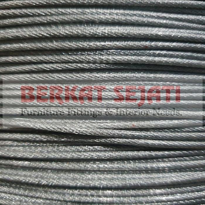 Tali Kawat Baja / Kabel Seling / Sling 2mm Lapis PVC / Steel Wire Rope / ANTI KARAT .