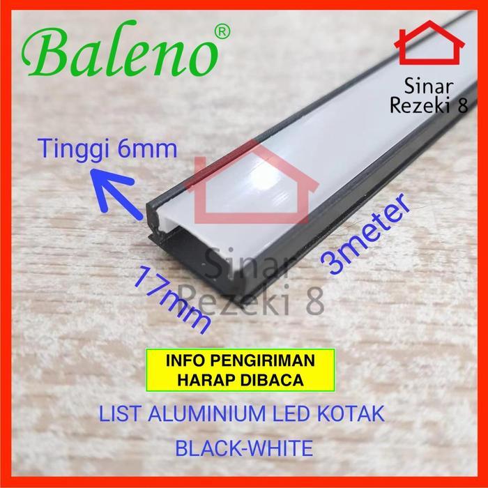 List Lampu LED Strip HITAM / List Rel Lampu Rumah Cover Aluminium .