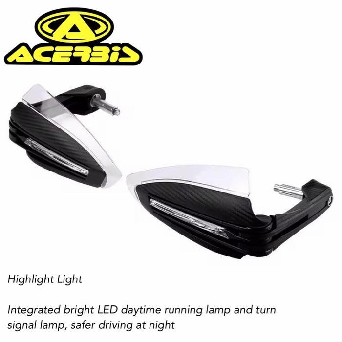 Handguard pelindung tangan plus lampu senja malam ACERBIS supermoto trail bisa diadjustable Nmax Pcx