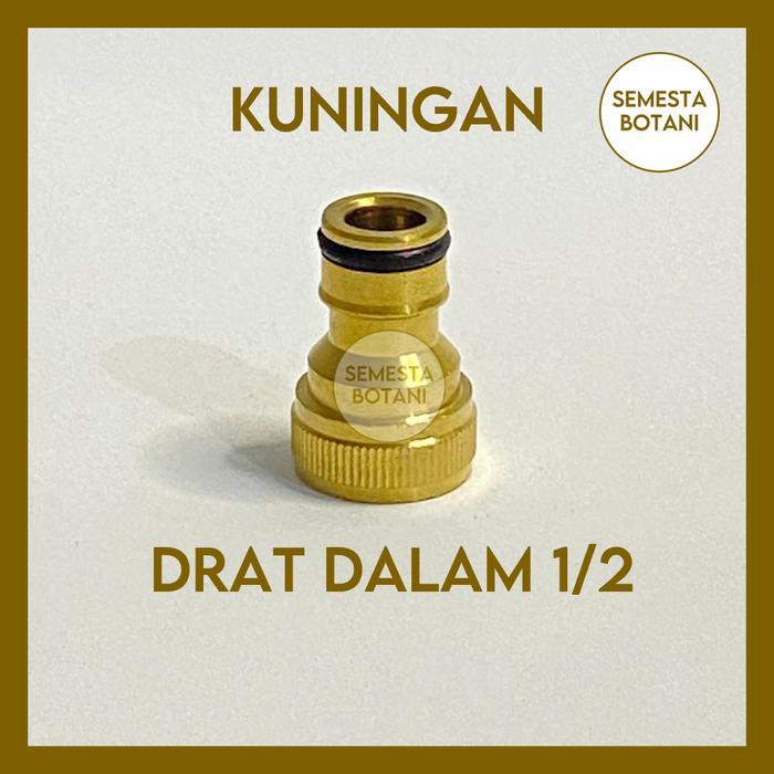 Konektor Kran Drat Dalam 1/2 Inch Kuningan Selang Air Quick Release