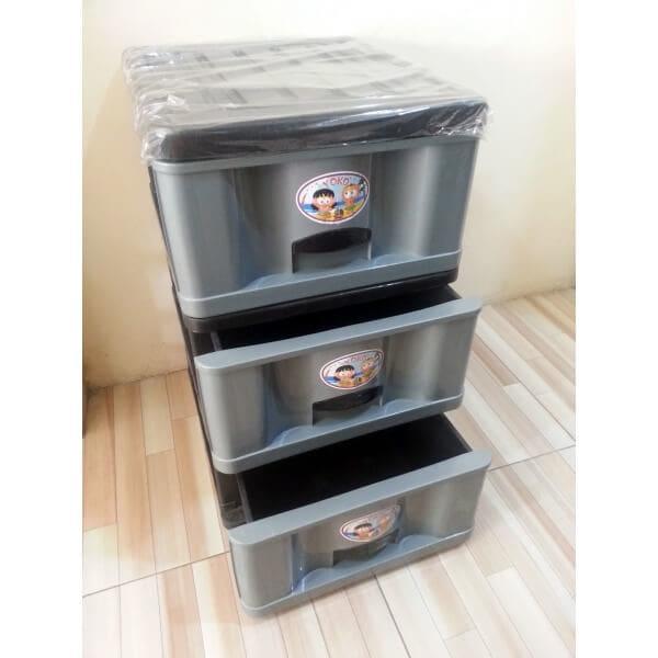 LACI / LEMARI PAKAIAN SUSUN 3 YOKO PLASTIK / TEMPAT BAJU / SERBAGUNA