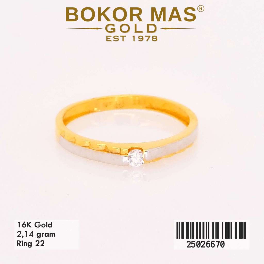 BokorMas Gold Cincin Nikah Permata Emas Asli Kadar 16K 25026670