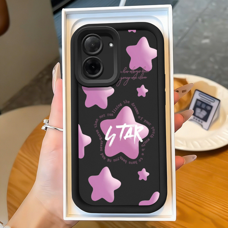 Casing Hp untuk Xiaomi Redmi A5 4G Case Pink Star Kasing silikon Cesing bagus karet Softcase Kesing