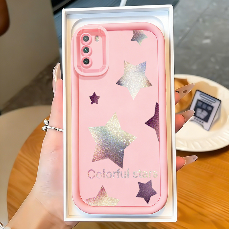 Casing Hp untuk POCO M3 Case Twinkling stars Kasing silikon Cesing bagus karet Softcase Kesing