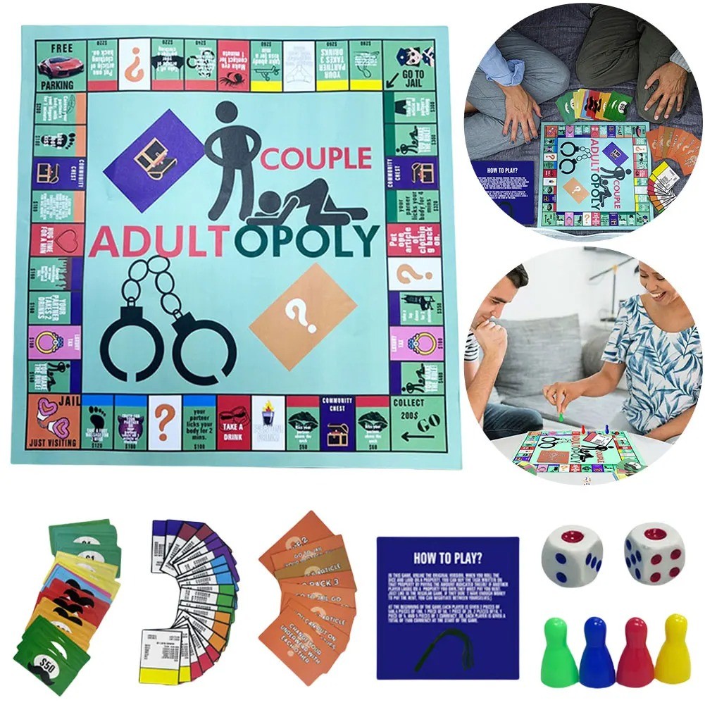 @@Adultopoly Board Game Couple Adult Opoly Board Game Relationship Card Game Portable Couple Game